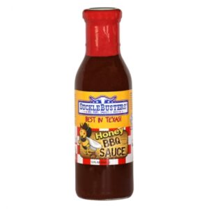 Sucklebuster Honey BBQ Glaze (354ml), en søt og røykfylt glaze perfekt for grilling av kjøtt, kylling og grønnsaker.